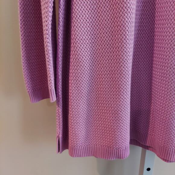 Talbots Sweater 2XP Tunic Length Lavender Purple Boat Neck Long Sleeve - Picture 2 of 8
